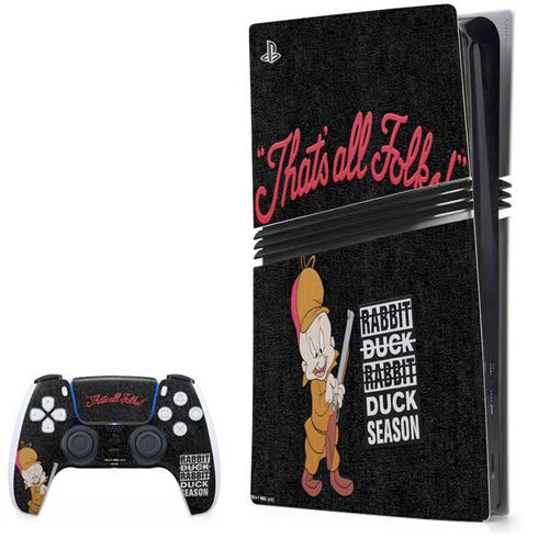Looney Tunes Elmer Fudd Thats All Folks PlayStation PS5 Skins