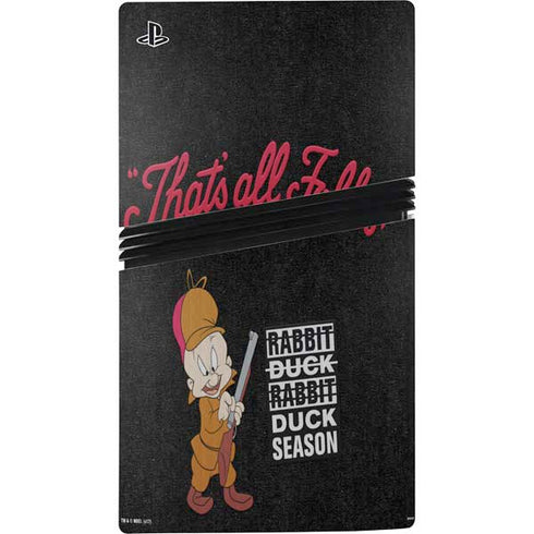 Looney Tunes Elmer Fudd Thats All Folks PS5 Pro Console Skin