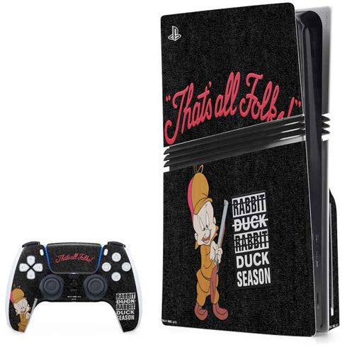 Looney Tunes Elmer Fudd Thats All Folks PlayStation PS5 Skins
