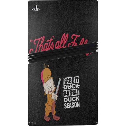 Looney Tunes Elmer Fudd Thats All Folks PS5 Pro Disk Bundle Skin