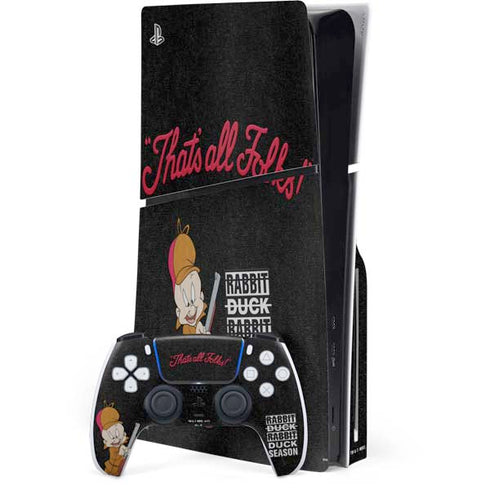 Looney Tunes Elmer Fudd Thats All Folks PlayStation PS5 Skins