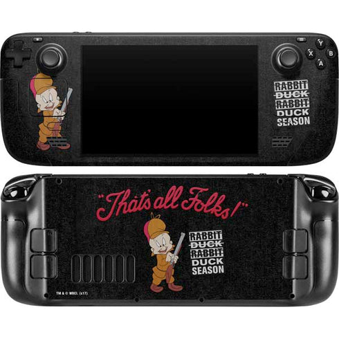 Looney Tunes Elmer Fudd Thats All Folks Steam Deck Handheld Gaming Computer OLED Skin