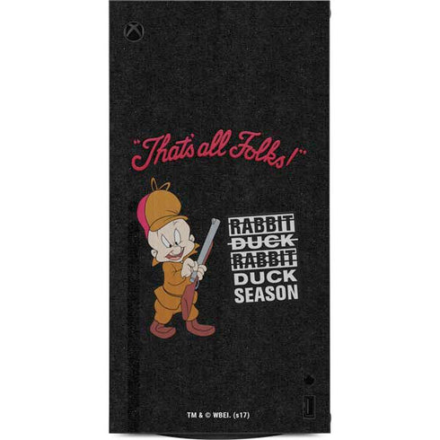 Looney Tunes Elmer Fudd Thats All Folks XBox Series X Digital Edition Console Skin