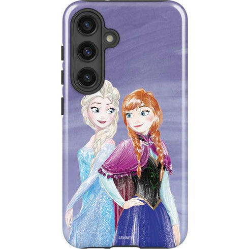 Disney Frozen Elsa and Anna Sisters Art Galaxy S25 Plus Impact Case