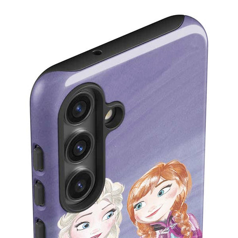 Disney Frozen Elsa and Anna Sisters Art Galaxy S25 Plus Impact Case