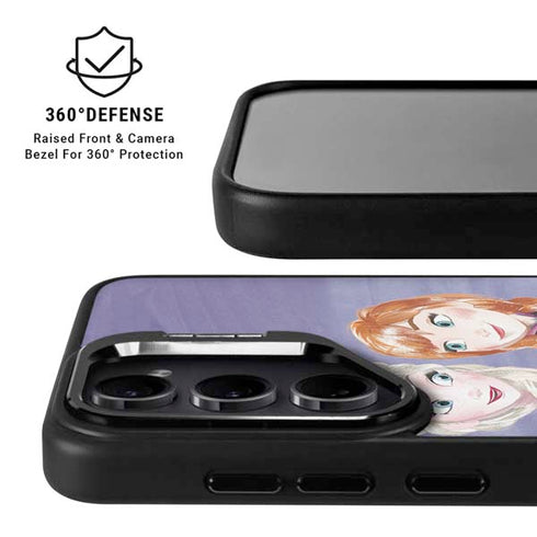 Disney Frozen Elsa and Anna Sisters Art Galaxy S25 Plus Kickstand Case