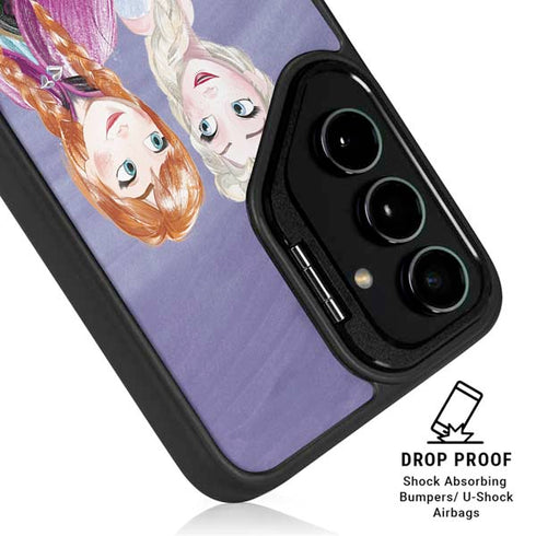 Disney Frozen Elsa and Anna Sisters Art Galaxy S25 Plus Kickstand Case