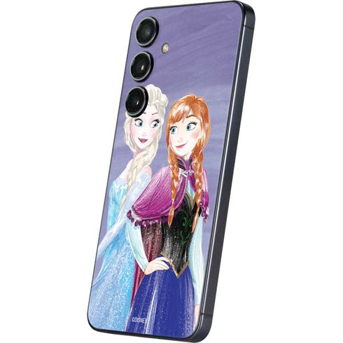 Disney Frozen Elsa and Anna Sisters Art Galaxy S25 Plus Skin