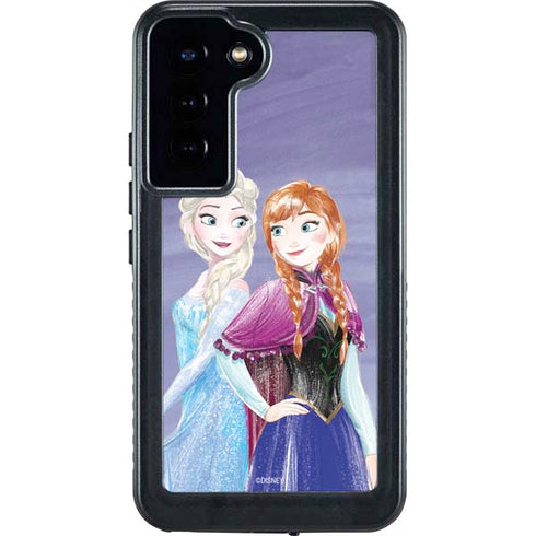 Disney Frozen Elsa and Anna Sisters Art Galaxy S24 Plus Waterproof Case