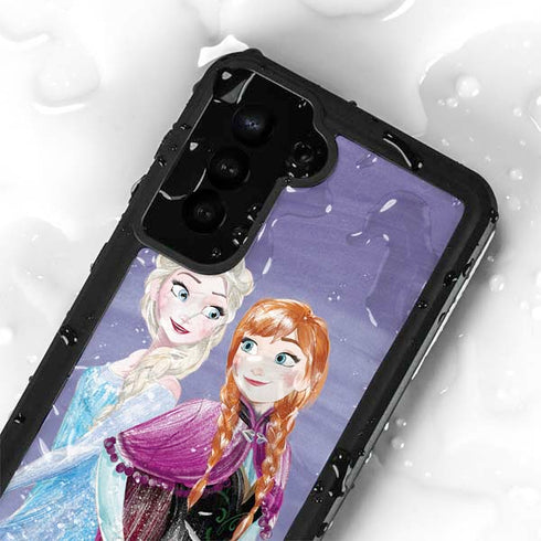Disney Frozen Elsa and Anna Sisters Art Galaxy S24 Plus Waterproof Case