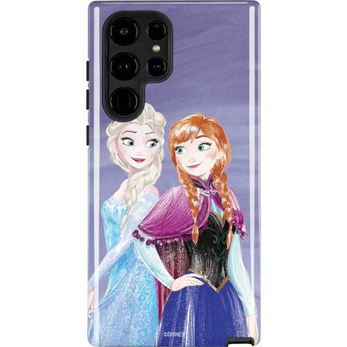 Disney Frozen Elsa and Anna Sisters Art Galaxy S25 Ultra Impact Case