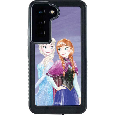 Disney Frozen Elsa and Anna Sisters Art Galaxy S24 Waterproof Case