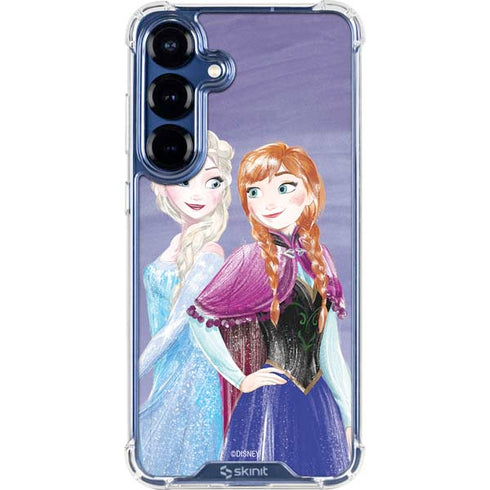 Disney Frozen Elsa and Anna Sisters Art Galaxy S25 Clear Case