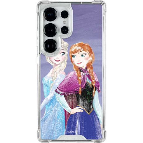 Disney Frozen Elsa and Anna Sisters Art Galaxy S25 Ultra Clear Case
