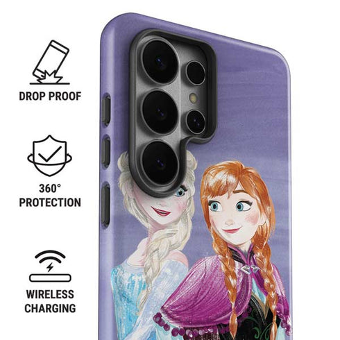 Disney Frozen Elsa and Anna Sisters Art Galaxy S26 Ultra Impact Case