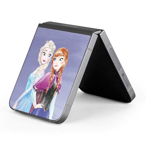 Disney Frozen Elsa and Anna Sisters Art Galaxy Z Flip6 Skin