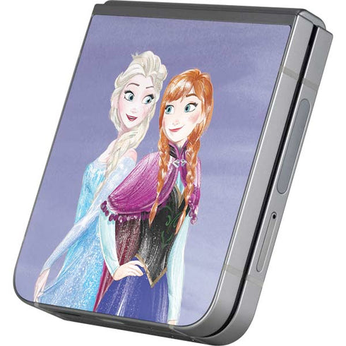 Disney Frozen Elsa and Anna Sisters Art Galaxy Z Flip6 Skin