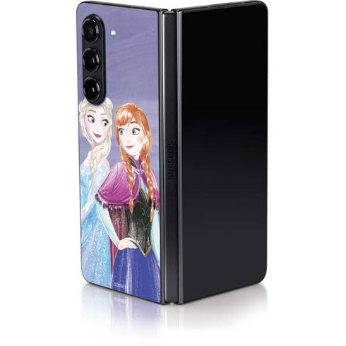 Disney Frozen Elsa and Anna Sisters Art Galaxy Z Fold5 5G Skin