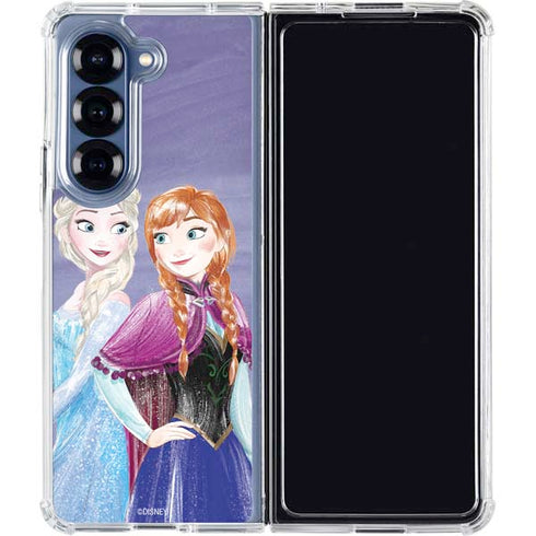 Disney Frozen Elsa and Anna Sisters Art Galaxy Z Fold6 Clear Case