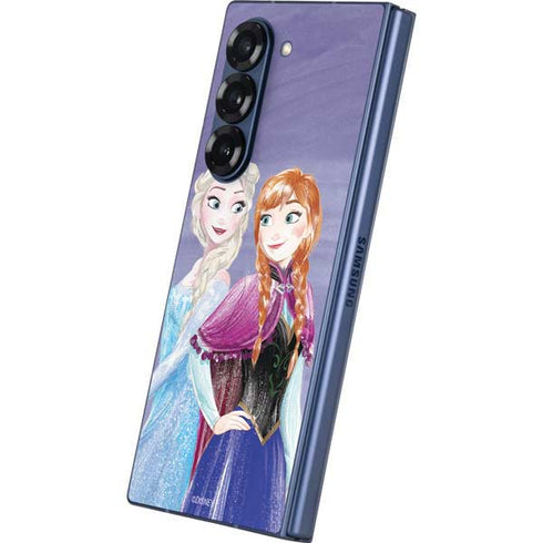 Disney Frozen Elsa and Anna Sisters Art Galaxy Z Fold6 Skin