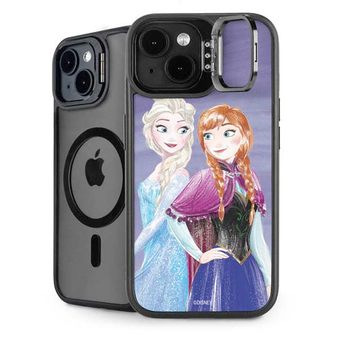 Disney Frozen Elsa and Anna Sisters Art iPhone 14 Plus Kickstand Case