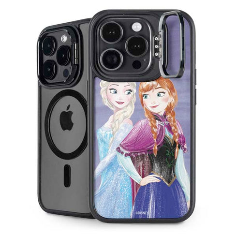 Disney Frozen Elsa and Anna Sisters Art iPhone 15 Pro Max Kickstand Case