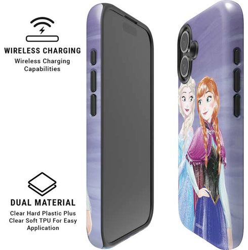 Disney Frozen Elsa and Anna Sisters Art iPhone 16 Magsafe Impact Case