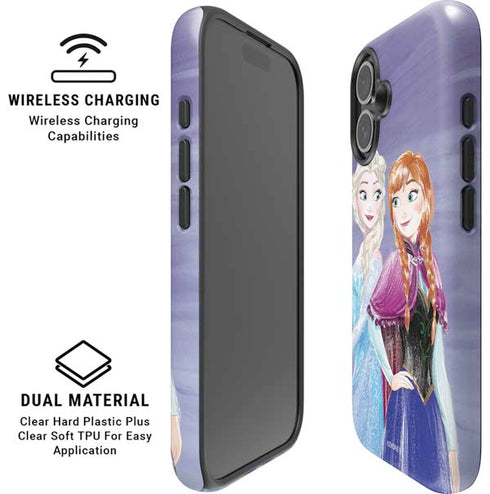 Disney Frozen Elsa and Anna Sisters Art iPhone 16 Plus Magsafe Impact Case