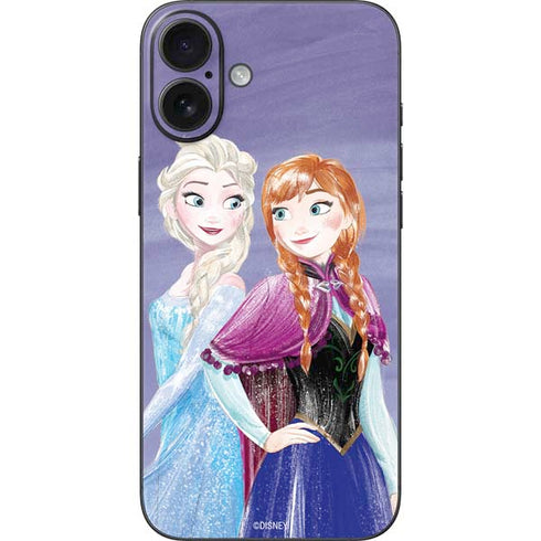 Disney Frozen Elsa and Anna Sisters Art iPhone 16 Plus Skin