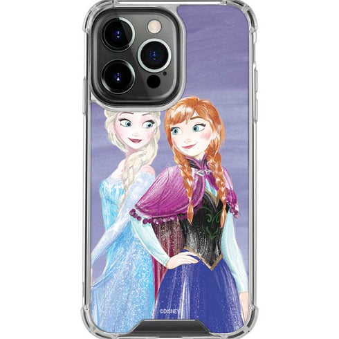 Disney Frozen Elsa and Anna Sisters Art iPhone 16 Pro Max Clear Case