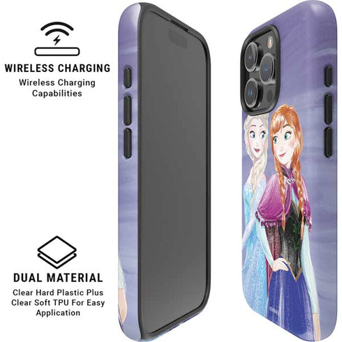Disney Frozen Elsa and Anna Sisters Art iPhone 16 Pro Max Magsafe Impact Case