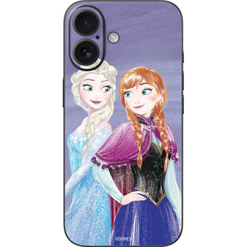 Disney Frozen Elsa and Anna Sisters Art iPhone 16 Skin