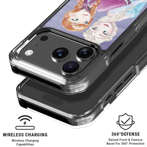 Disney Frozen Elsa and Anna Sisters Art iPhone 18 Pro Clear Case