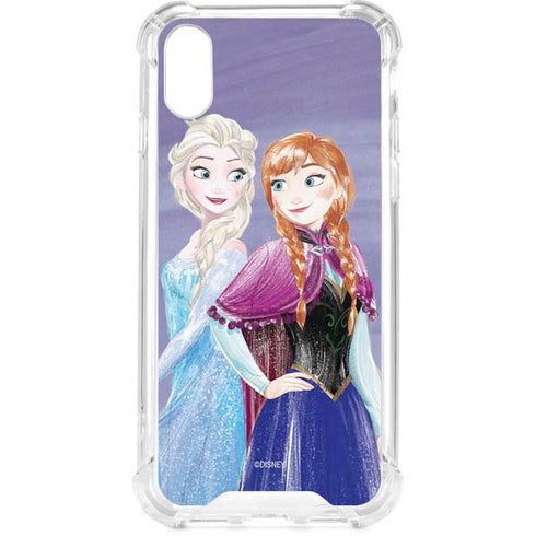 Disney Frozen Elsa and Anna Sisters Art iPhone XS Clear Case