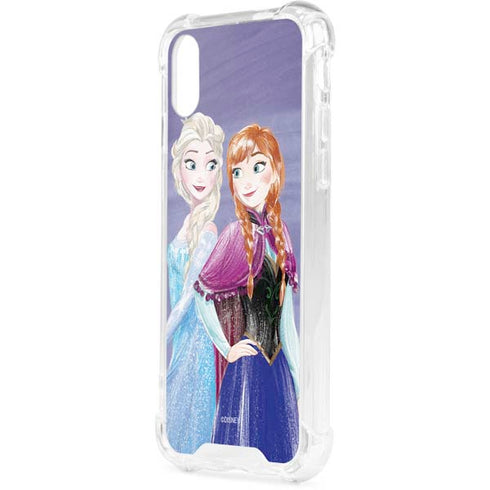 Disney Frozen Elsa and Anna Sisters Art iPhone XS Clear Case