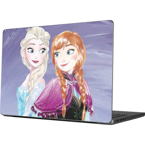 Disney Frozen Elsa and Anna Sisters Art Apple MacBook Pro 14-inch Skin