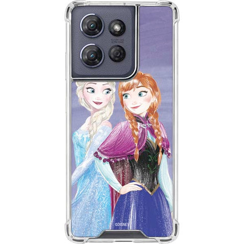 Disney Frozen Elsa and Anna Sisters Art Moto G 5G (2025) Clear Case