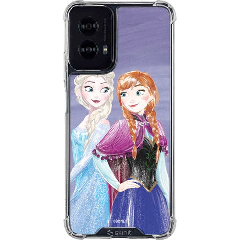 Disney Frozen Elsa and Anna Sisters Art Moto G Power 5G (2024) Clear Case