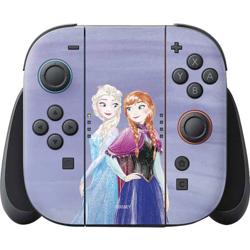Disney Frozen Elsa and Anna Sisters Art Nintendo Switch 2 (2025) Joy-Con Controller Skin