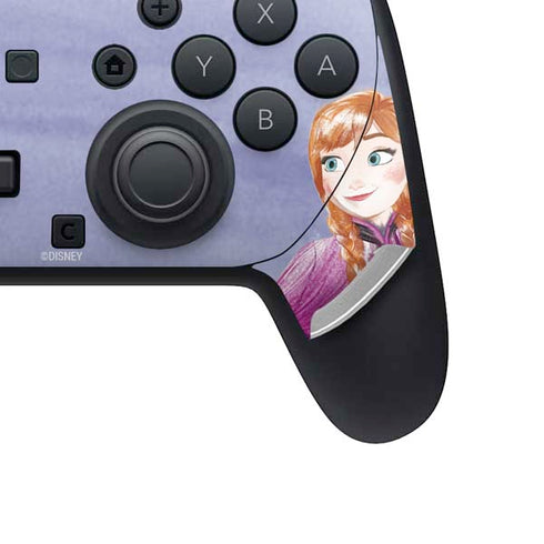 Disney Frozen Elsa and Anna Sisters Art Nintendo Switch 2 (2025) Pro Controller Skin
