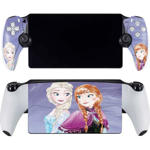 Disney Frozen Elsa and Anna Sisters Art PlayStation Portal Remote Player Skin