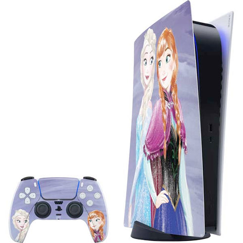 Disney Frozen Elsa and Anna Sisters Art PlayStation PS5 Skins