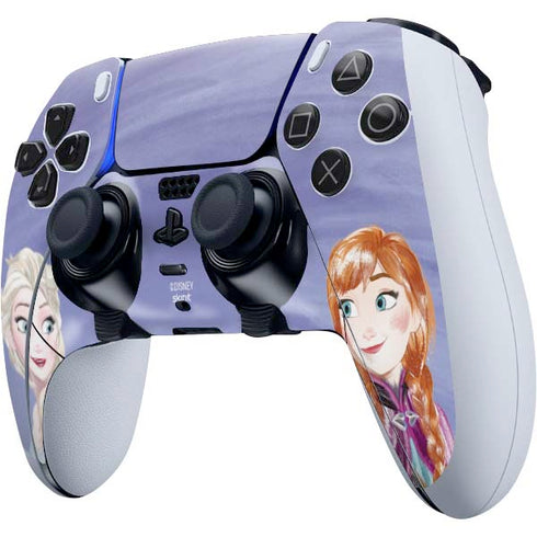 Disney Frozen Elsa and Anna Sisters Art PS5 DualSense Edge Pro Controller Skin