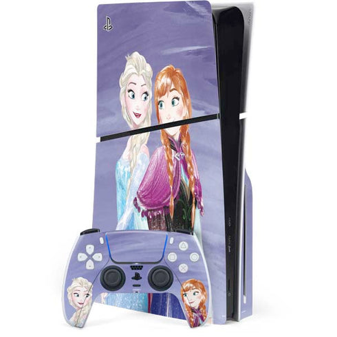 Disney Frozen Elsa and Anna Sisters Art PlayStation PS5 Skins
