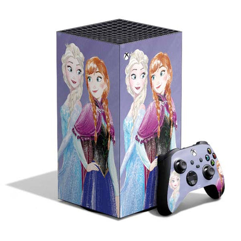 Disney Frozen Elsa and Anna Sisters Art XBox Series X Digital Edition Bundle Skin