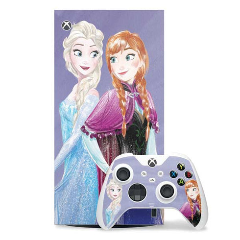 Disney Frozen Elsa and Anna Sisters Art Xbox Series X Skins