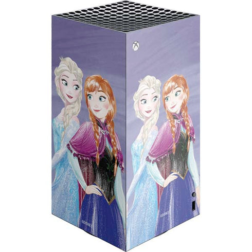 Disney Frozen Elsa and Anna Sisters Art XBox Series X Digital Edition Console Skin
