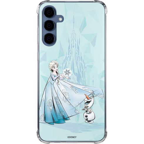 Disney Frozen Elsa and Olaf Art Galaxy A35 5G Clear Case