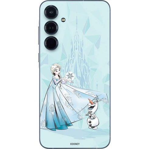Disney Frozen Elsa and Olaf Art Galaxy A35 5G Skin