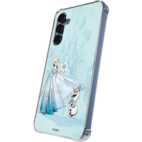 Disney Frozen Elsa and Olaf Art Galaxy A55 5G Clear Case